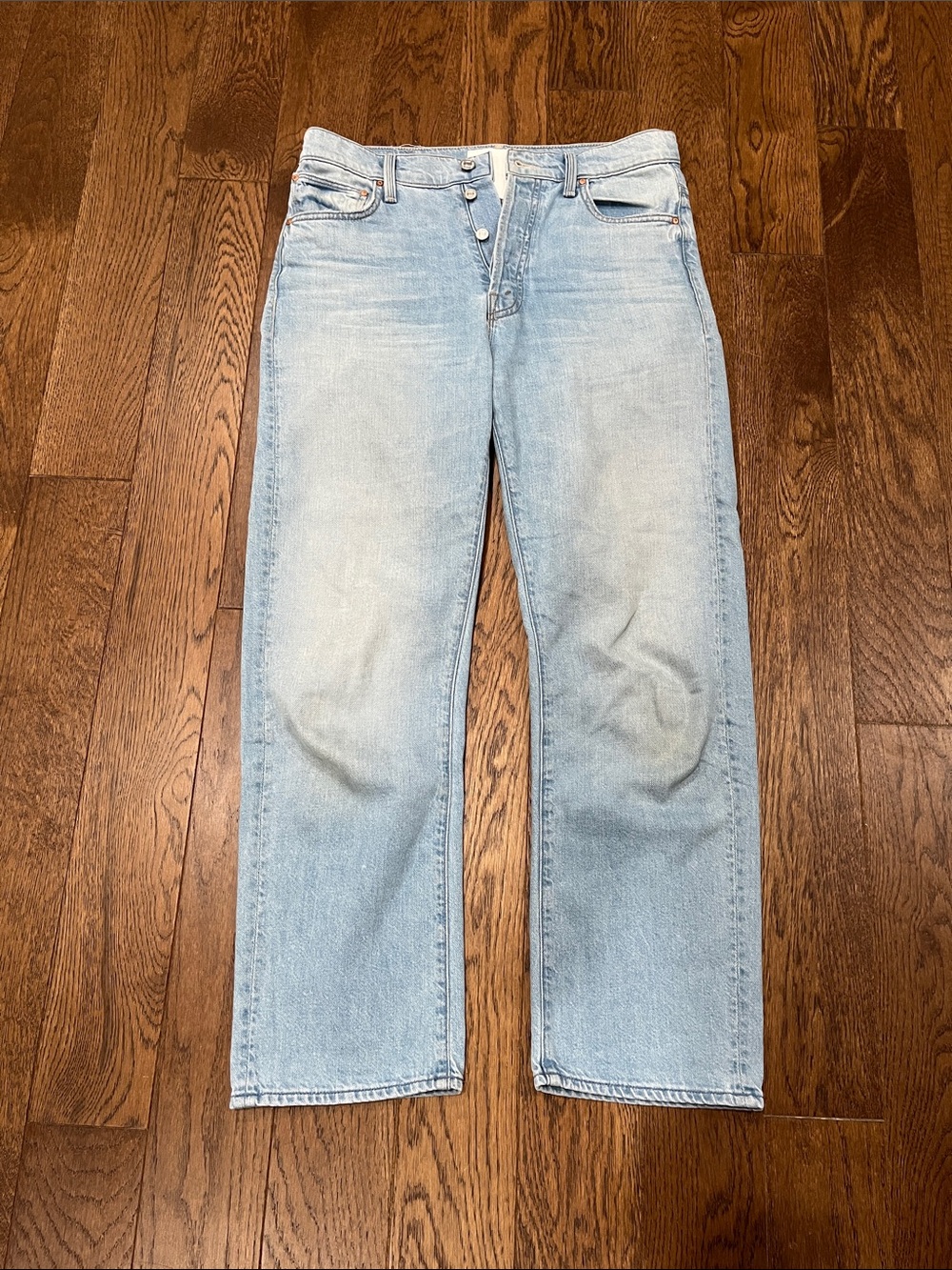 MOTHER The Ditcher High Waist, Crop Straight Leg Jeans